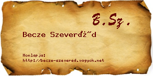 Becze Szeveréd névjegykártya